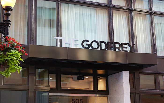 Godfrey Boston exterior building sign