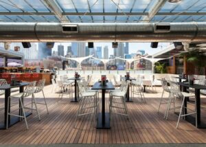 Godfrey Chicago outdoor seating on urban roof escape