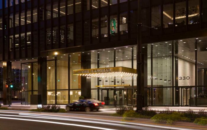 Langham building entrance
