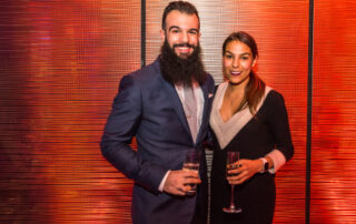 Couple Celebrating Grand Opening Of Godfrey Boston