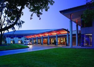 The entrance to the National Conference Center in Leesburg